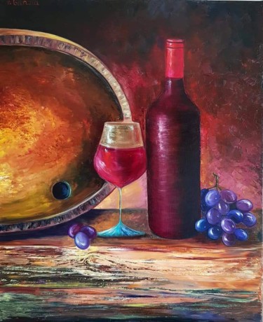 Still life with red wine.